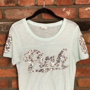 ✨✨ Sequin VS Pink tee